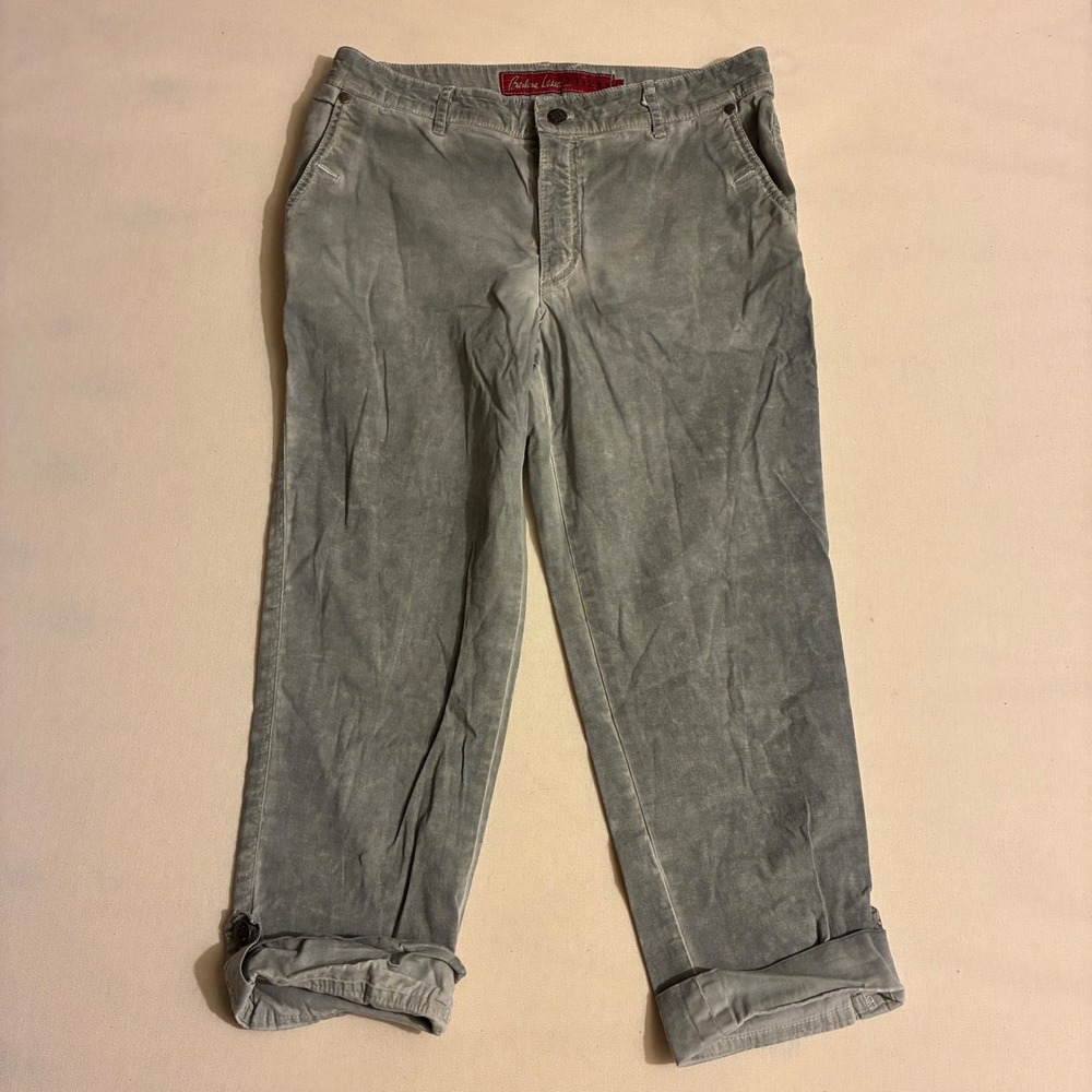 Barbara Lesser Fibers Women's Size 8 Grey Acid Wash Straight Leg Pants‎ Distress